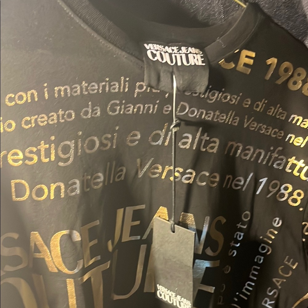 Versace Jeans Couture Black and Gold Shirt